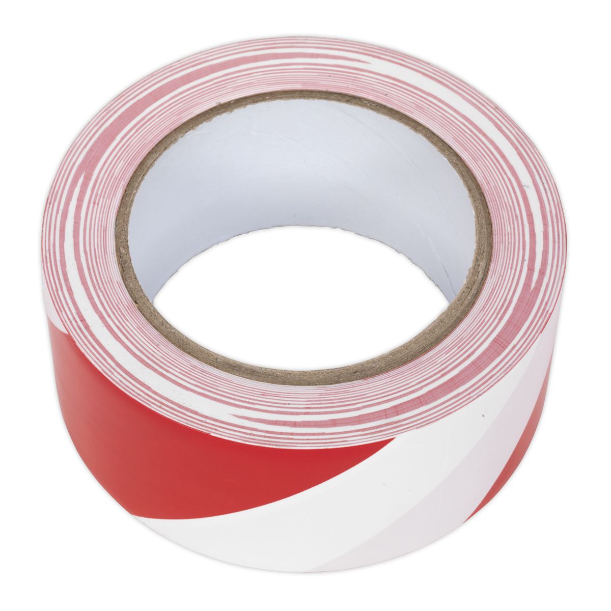 Sealey HWTRW Hazard Warning Tape 50mm x 33m Red/White Sealey
