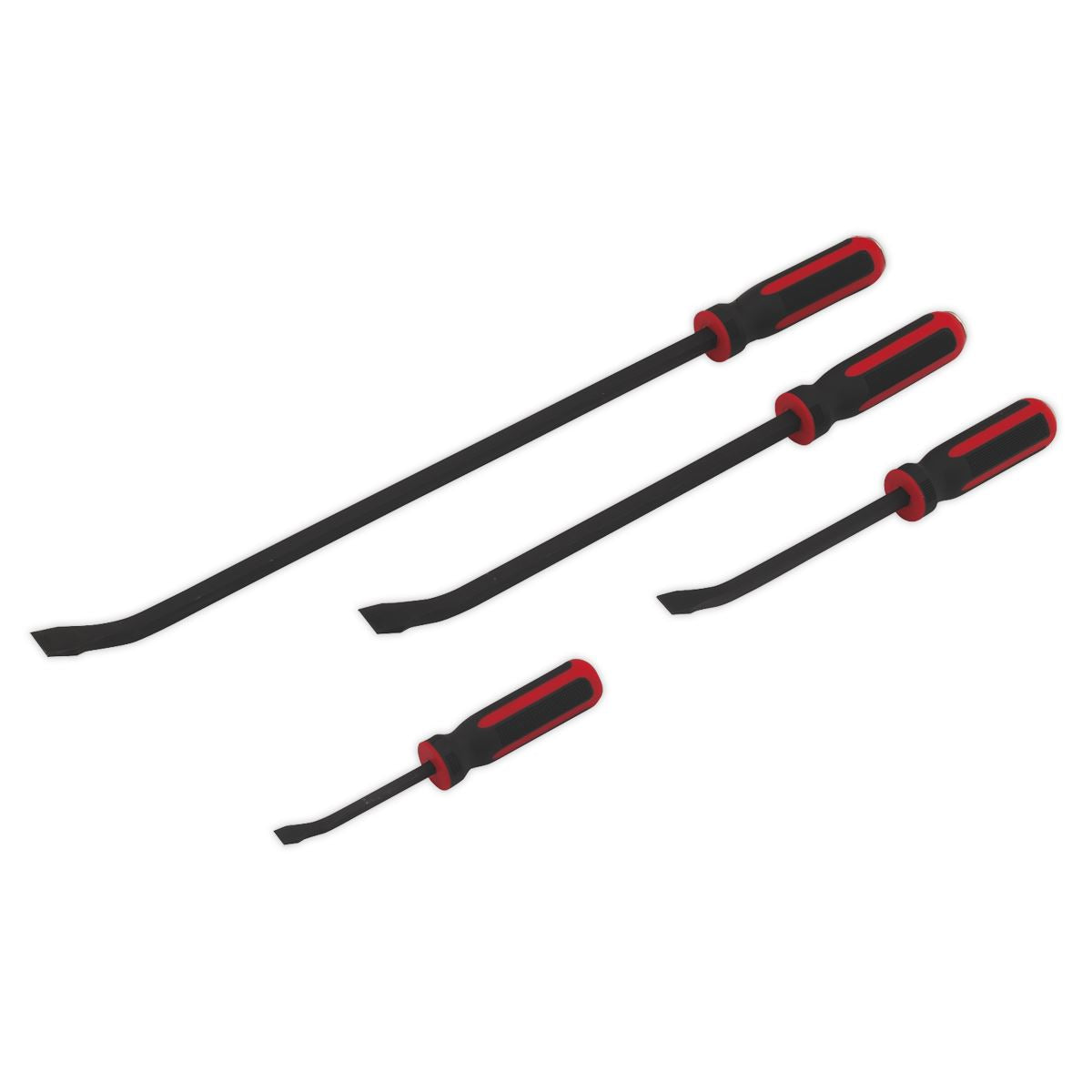 Sealey AK9105 Angled Pry Bar Set 4pc Heavy-Duty with Hammer Cap Sealey