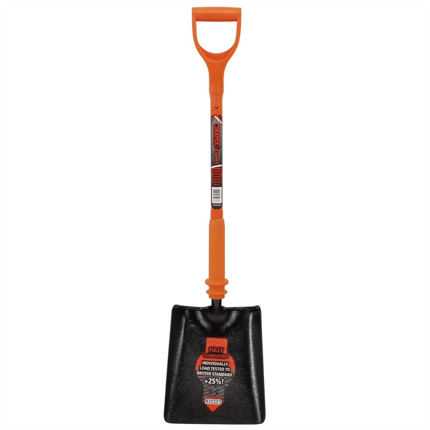 Draper 75168 Expert Fully Insulated Contractors Square Mouth Shovel Draper