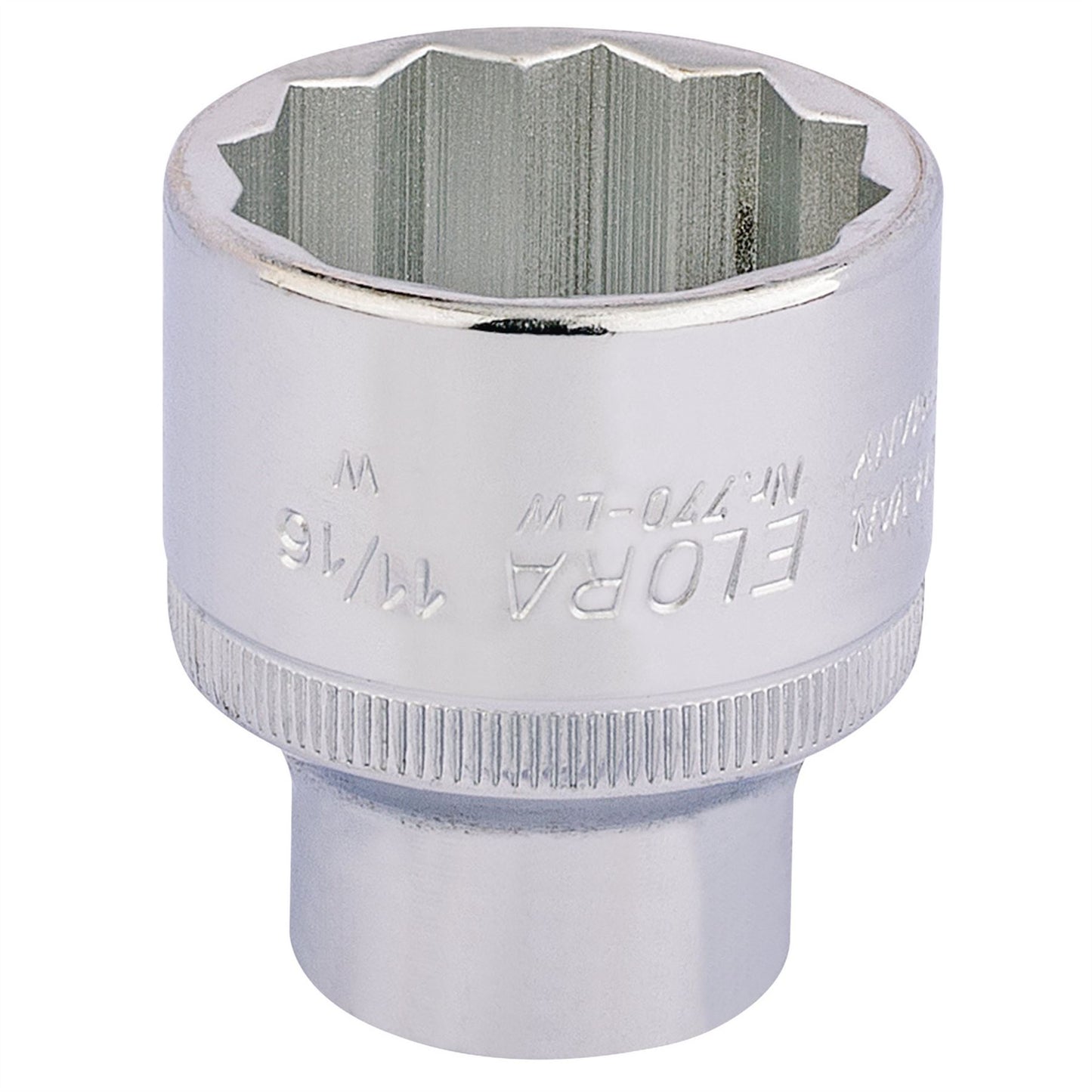 Elora 24880 Whitworth Bi-Hexagon Socket 1/2" Sq. Dr. 11/16" Elora