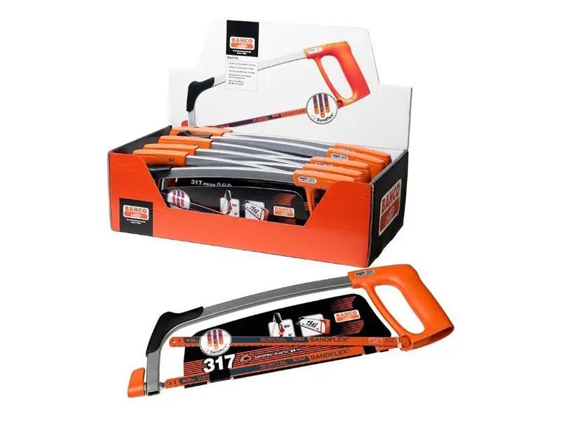 Bahco 317-10P-DISP-PROM Hacksaw Frame & Blade Display of 10 BAH31710PAV Bahco