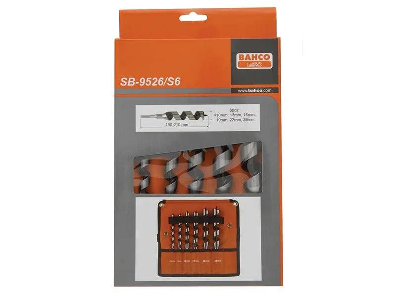 Bahco 9526 Combination Wood Auger Bit Set 6 Piece 10-25mm BAH9526S6 Bahco