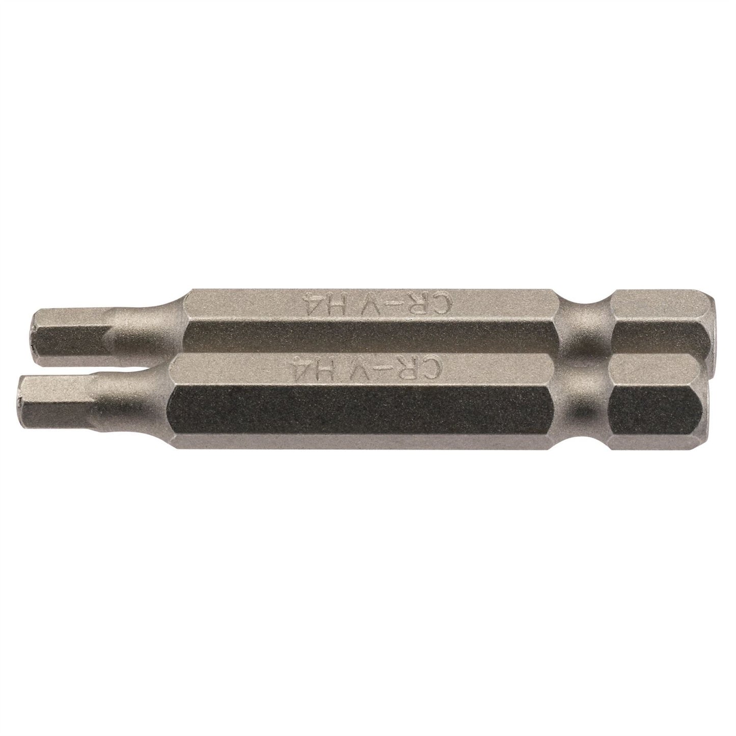 Draper 64254 Hexagonal Insert Bit 4mm 1/4" Hex 50mm Long Pack of 2 Draper