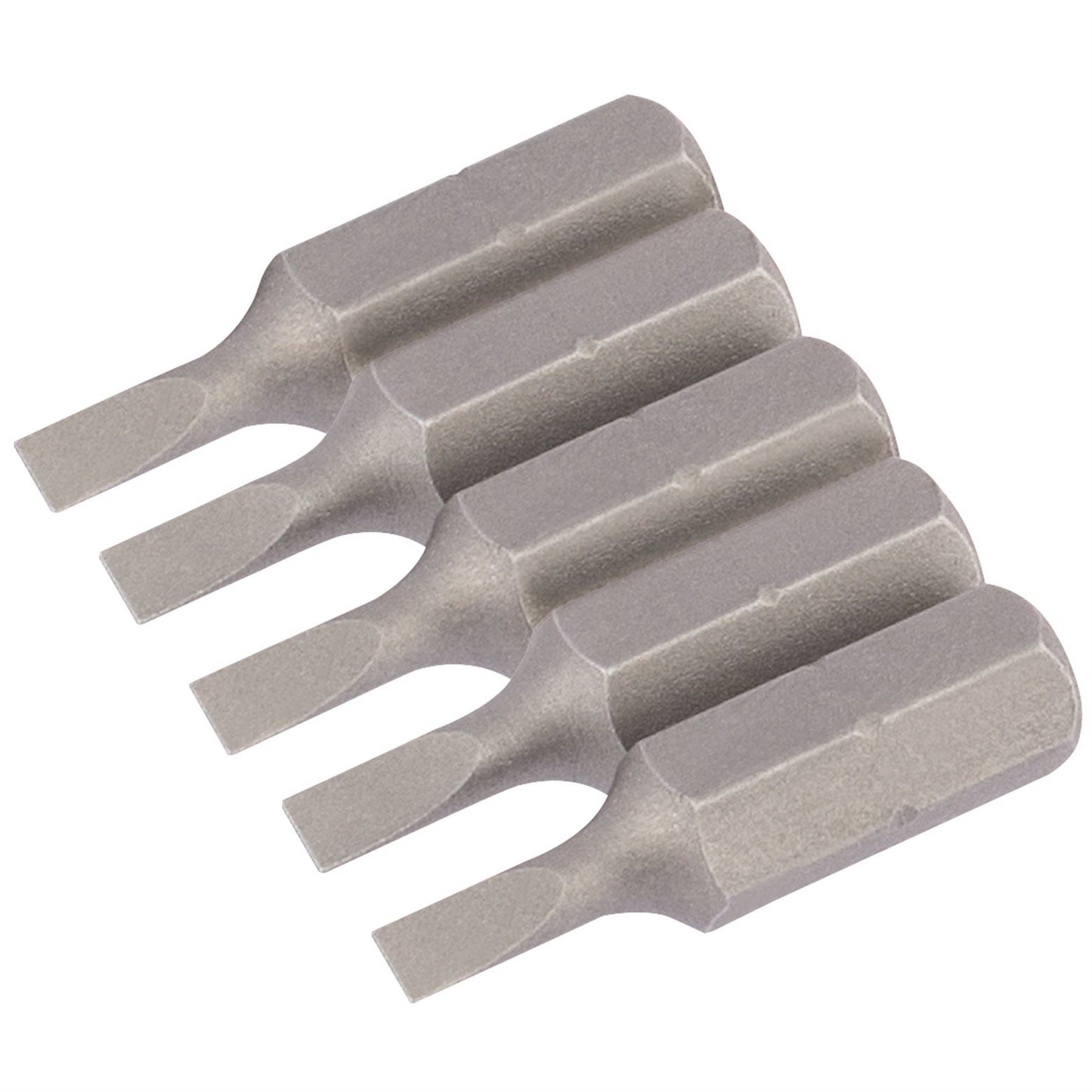 Draper 63999 Plain Slot Insert Bit 3mm 1/4" Hex 25mm Long Pack of 5 Draper