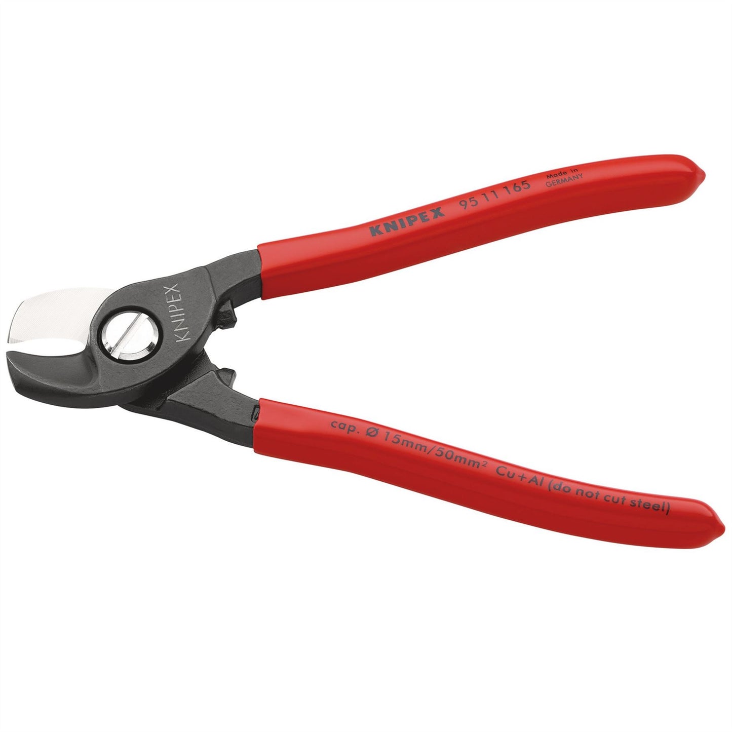 Knipex 19590 95 11 165 Cable Shears plastic coated burnished 165mm Knipex