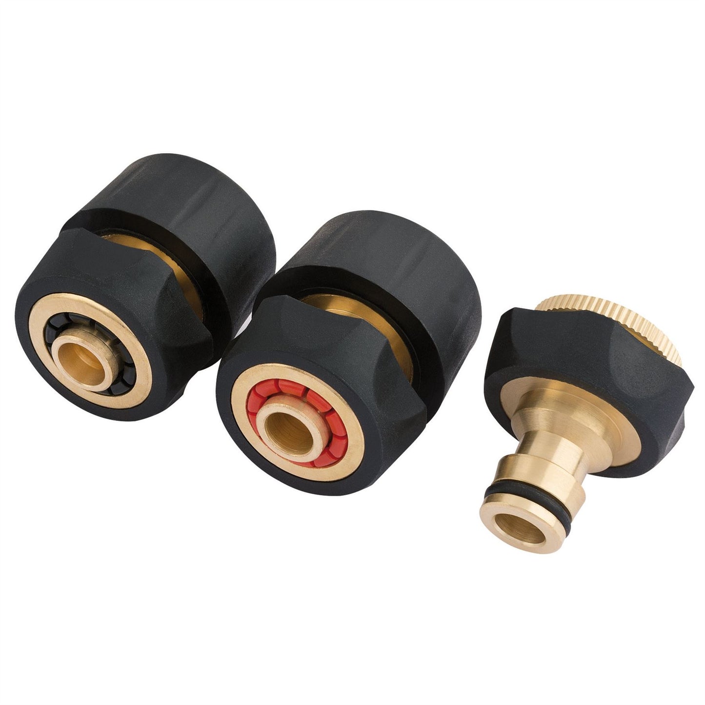 Draper 24529 Brass and Rubber Hose Connector Set 3 Piece Draper
