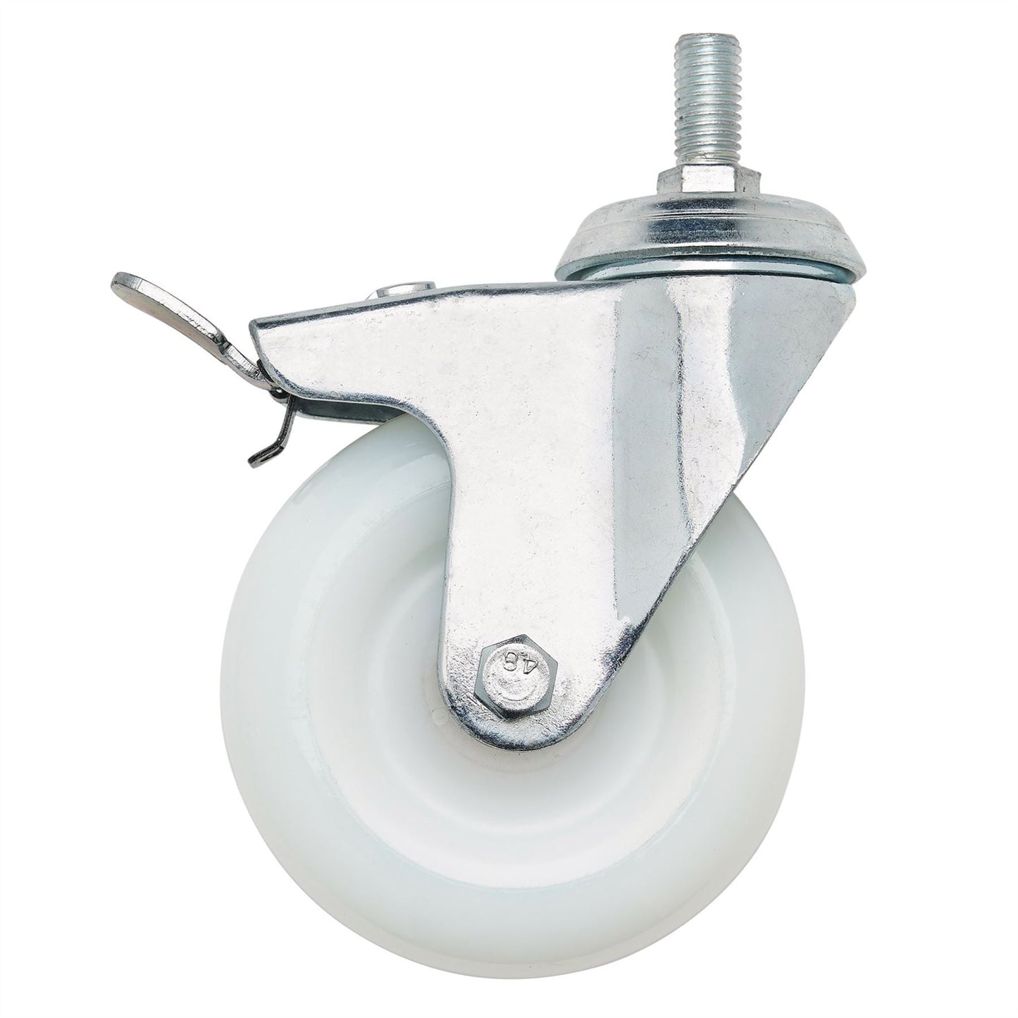 Draper 65506 Swivel Bolt Fixing Nylon Wheel with Brake 100mm Diameter S.W.L. 125kg Draper