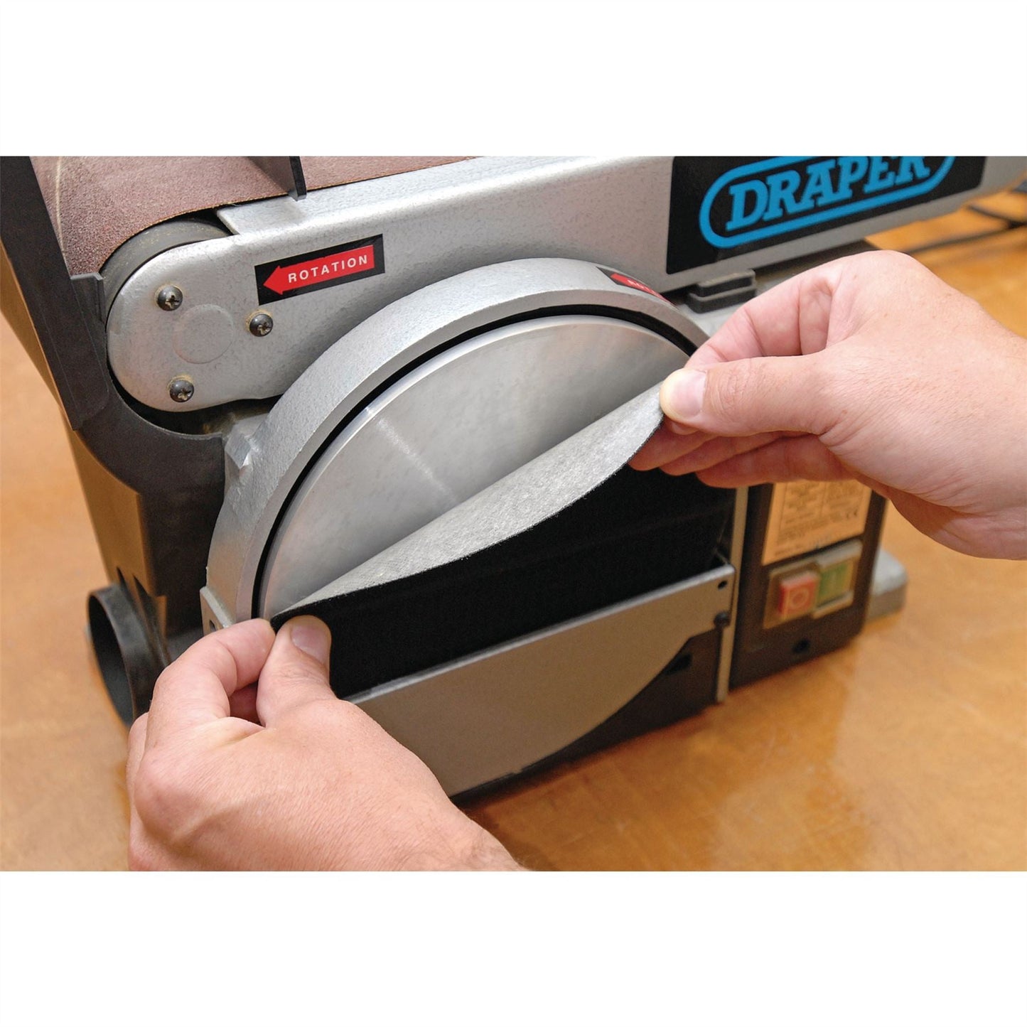 Draper 52612 Self-Adhesive Hook and Eye Backed Backing Pad 200mm Draper