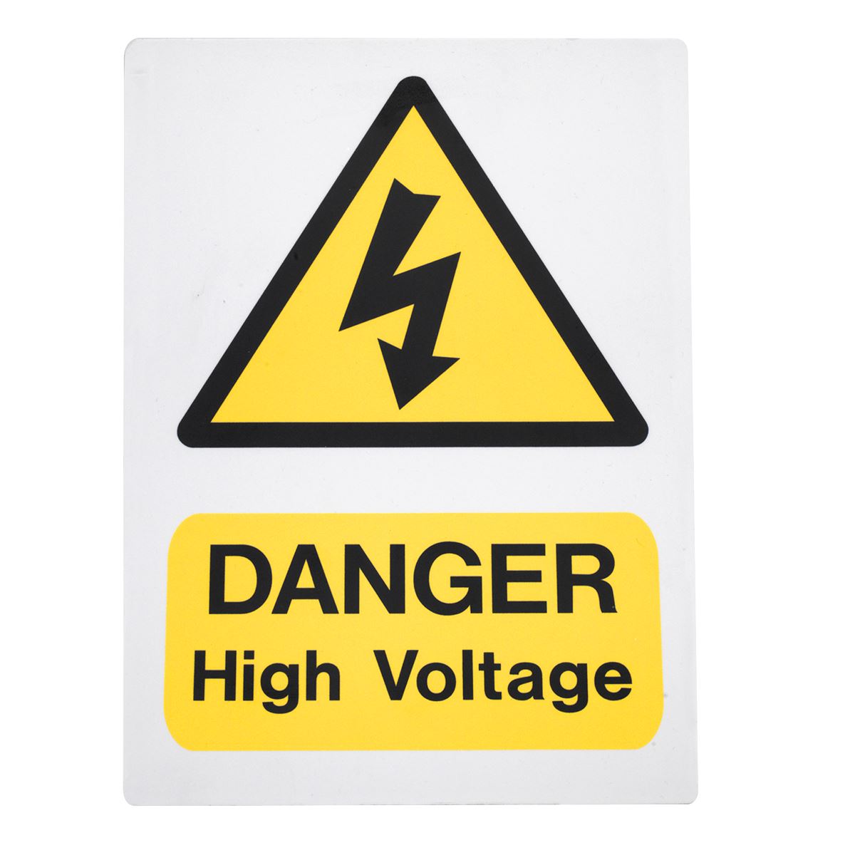 Sealey HVSA4 High Voltage Warning Sign 200 x 300mm Sealey
