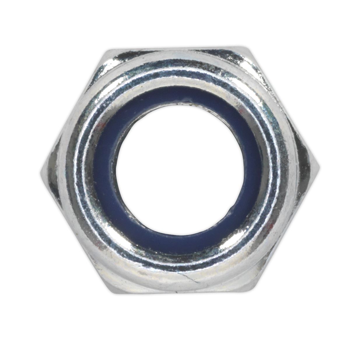 Sealey NLN8 Nylon Locknut M8 Zinc Pack of 100 Sealey