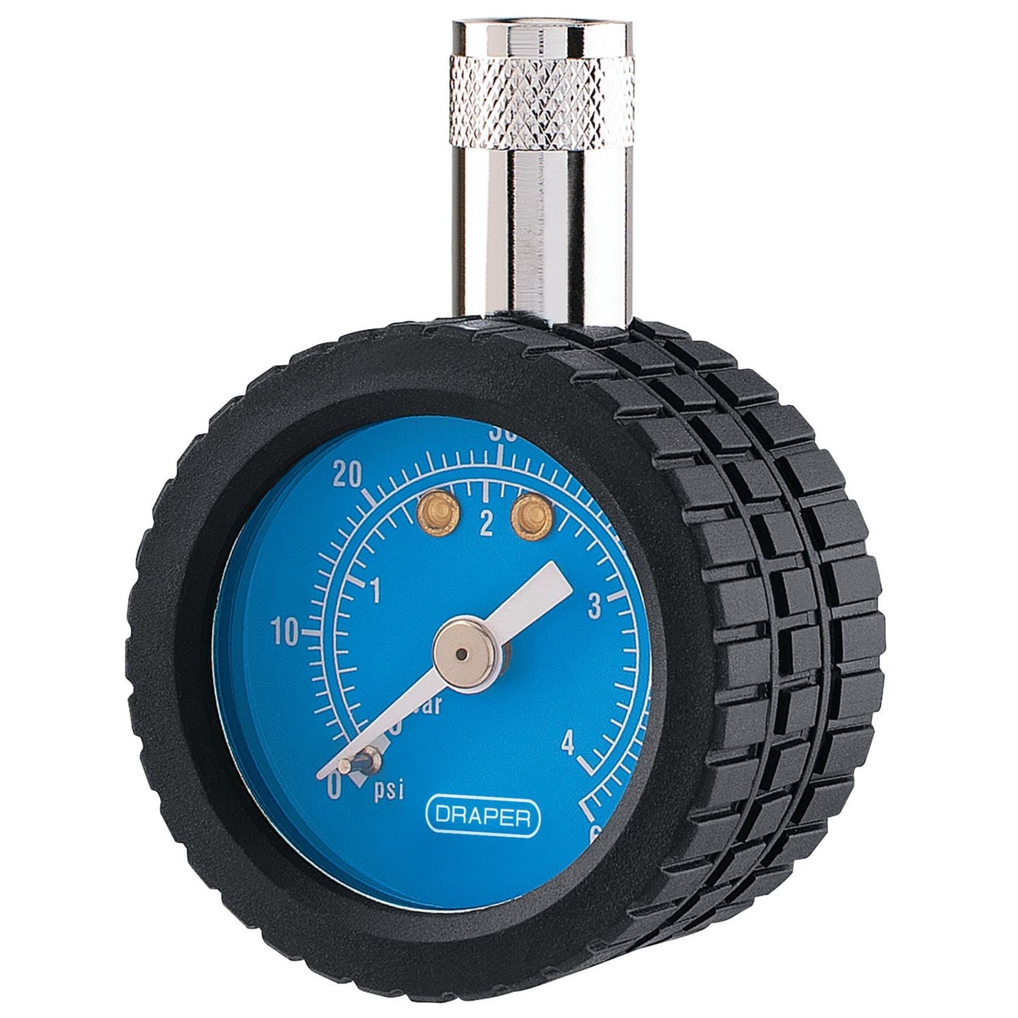 Draper 91364 Tyre Pressure Gauge TPG5 0 - 60psi 0 - 4 bar Draper