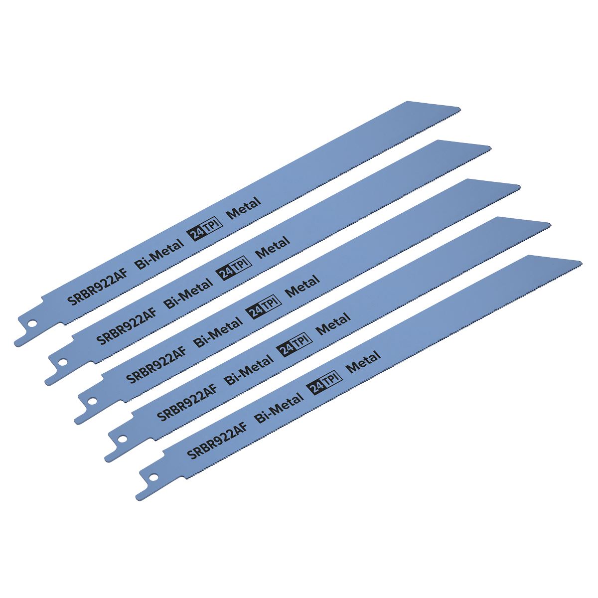 Sealey SRBR922AF Reciprocating Saw Blade Metal 230mm 24tpi - Pack of 5 Sealey