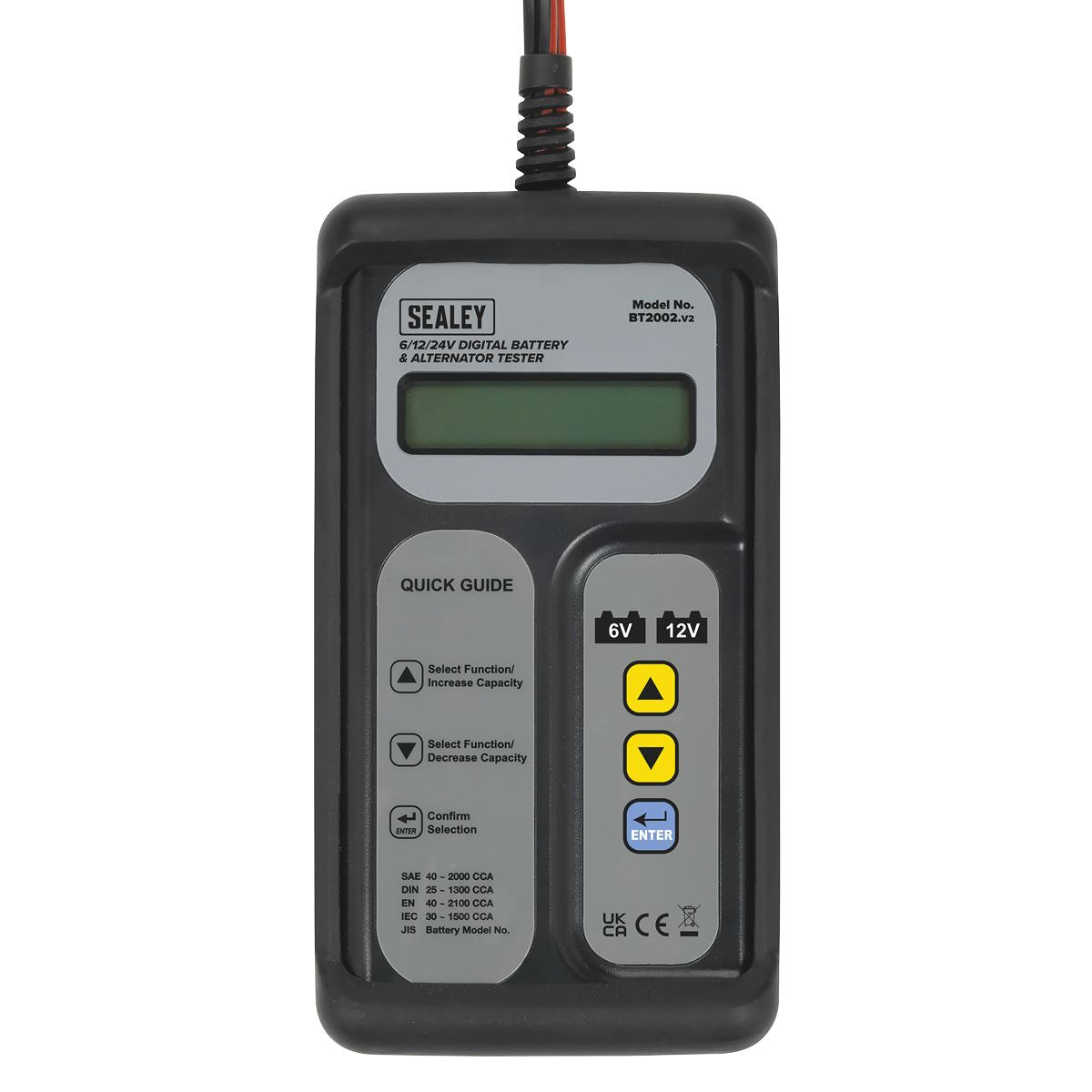 Sealey BT2002 Digital Battery & Alternator Tester 6-12V Battery 6 12 24V Alternator Sealey