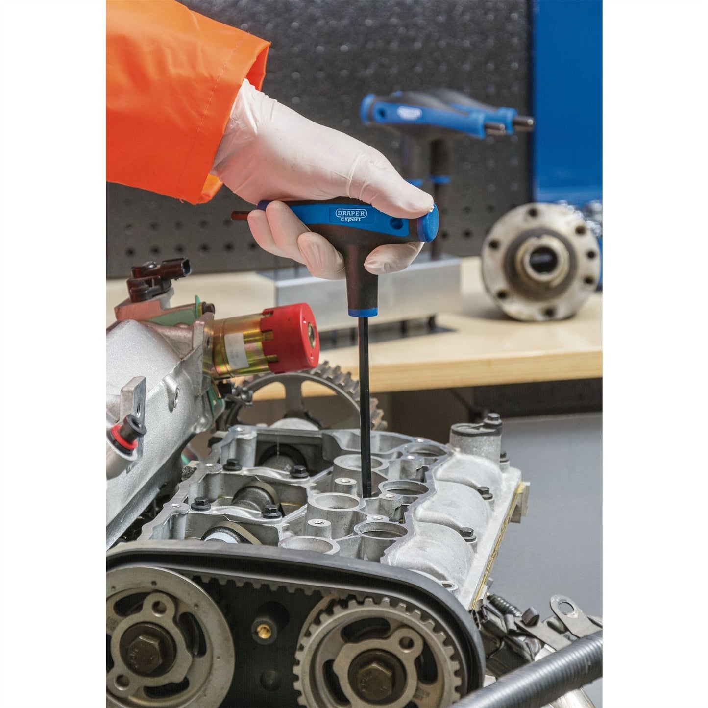 Draper 33873 Expert Soft Grip Metric Hex & Ball End T-Handle Key Set 8 Piece Draper