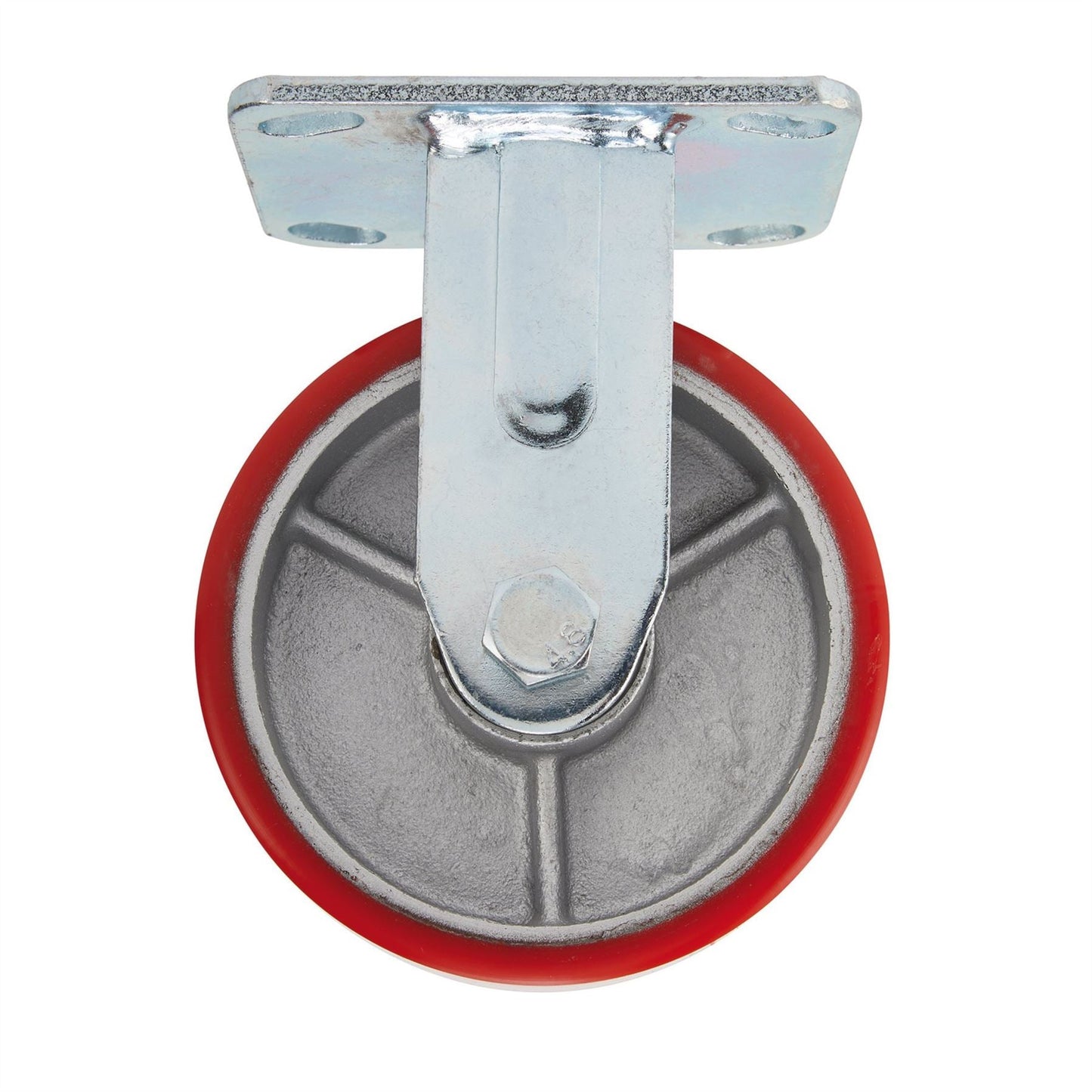 Draper 65528 Fixed Plate Fixing Heavy Duty Polyurethane Wheel 125mm Diameter S.W.L. 300kg Draper