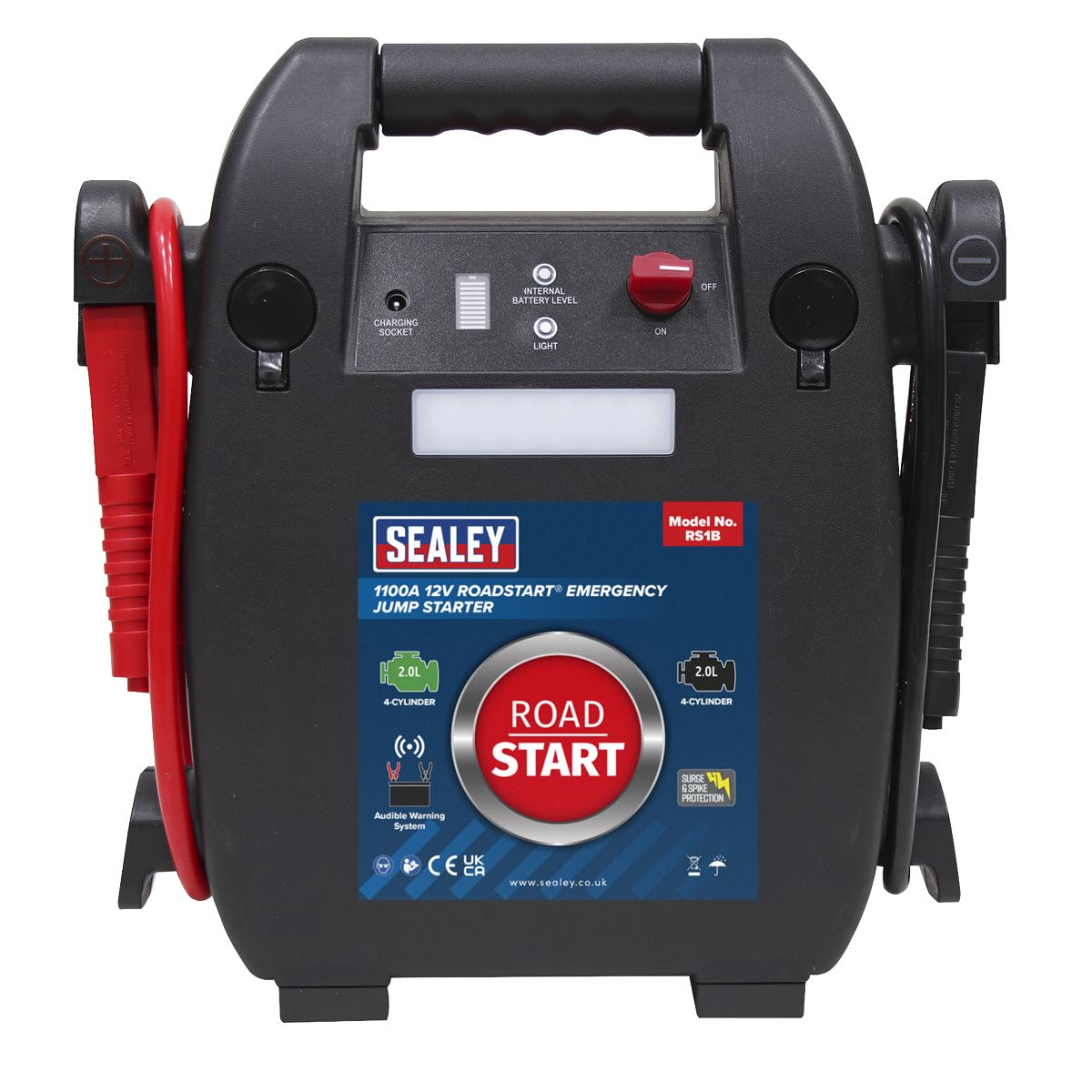 Sealey RS1B RoadStart® Emergency Jump Starter 12V 2L 4-Cylinder Sealey