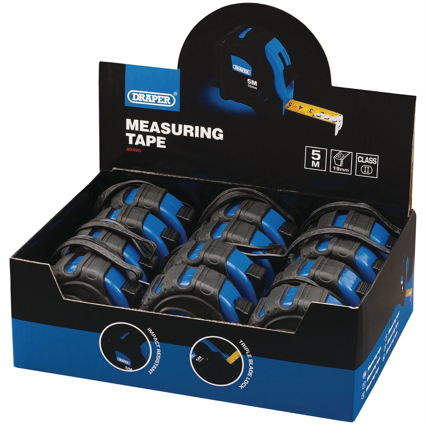 Draper 83490 Measuring Tapes 5m/16ft x 19mm Draper