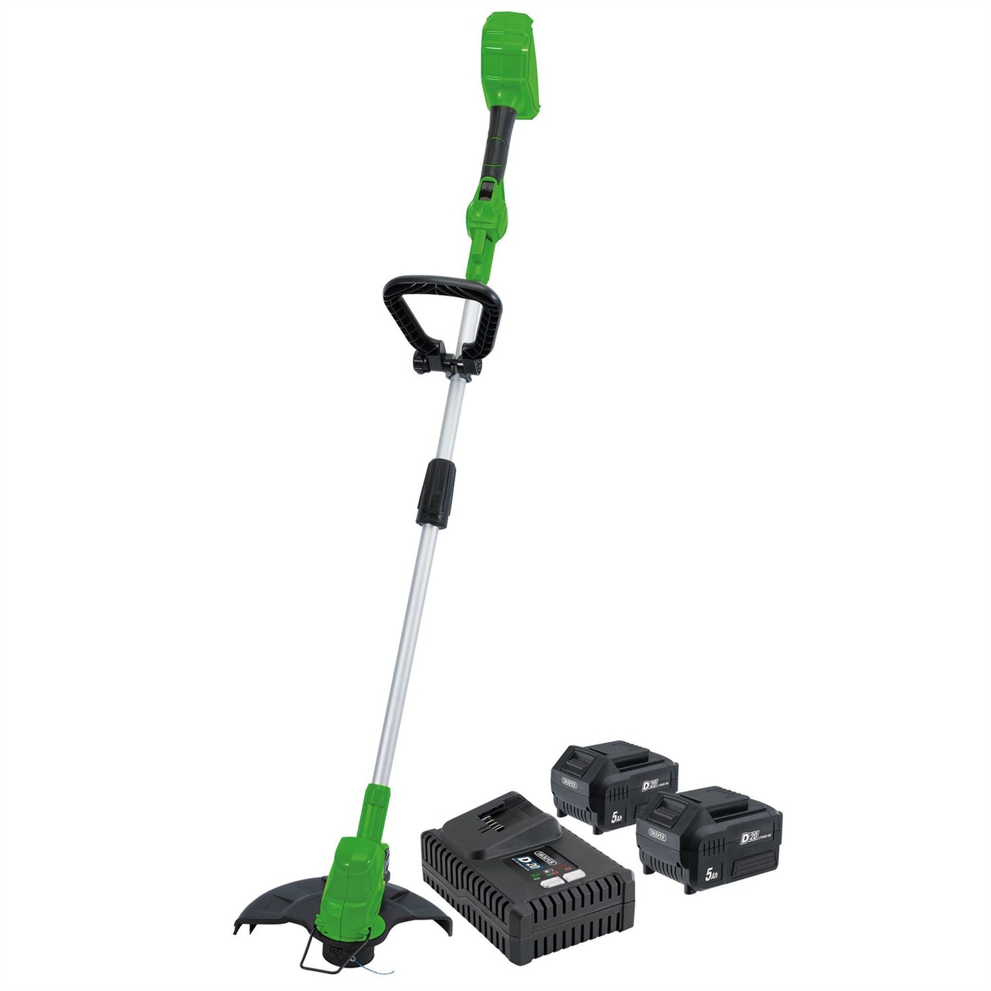 Draper 94580 D20 40V Grass Trimmer Kit 2 x 5.0Ah Battery 1 x Fast Charger Draper