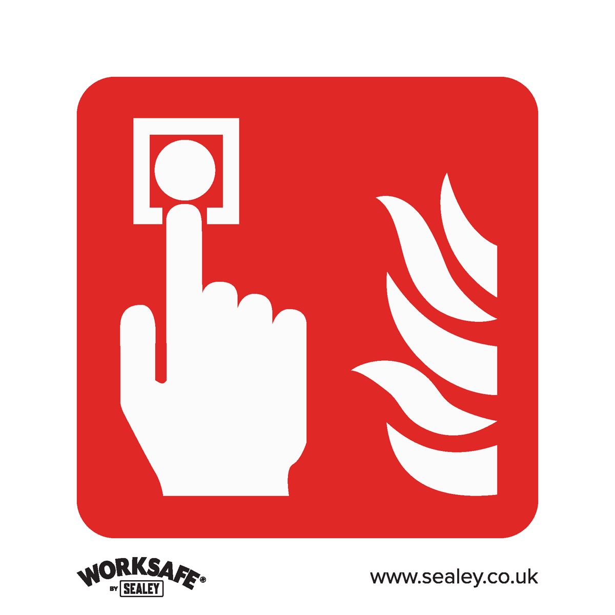 Sealey SS31P1 Safe Conditions Safety Sign - Fire Alarm Symbol - Rigid Plastic Sealey