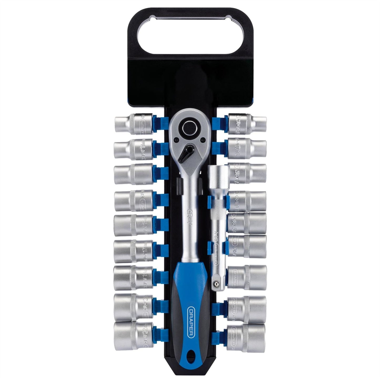 Draper 16376 Combined MM/AF Socket and Ratchet Set 1/2" Sq. Dr. 20 Piece Draper