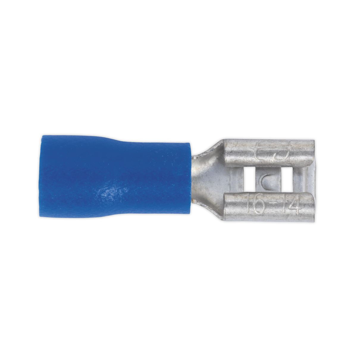 Sealey BT19 Push-On Terminal 4.8mm Female Blue Pack of 100 Sealey