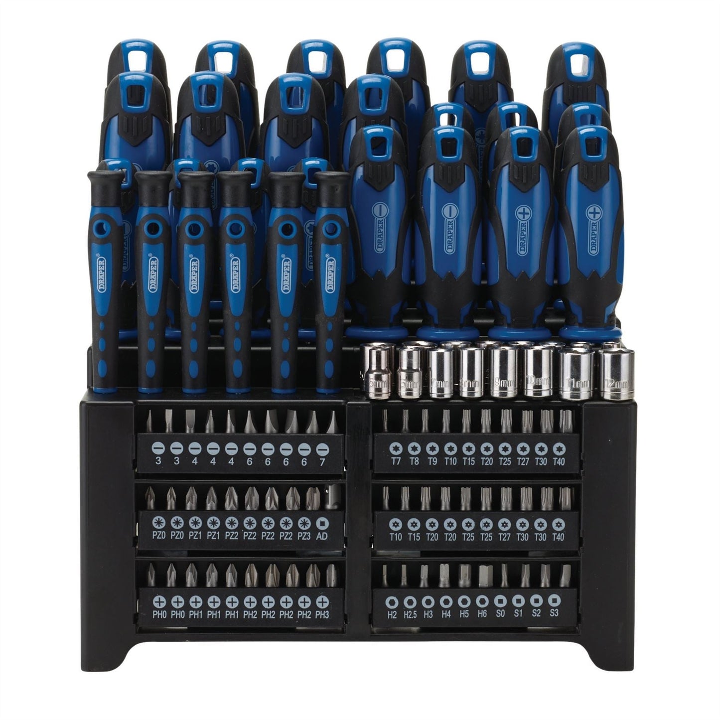 Draper 28001 Screwdriver and Bit Set Blue 103 Piece Draper