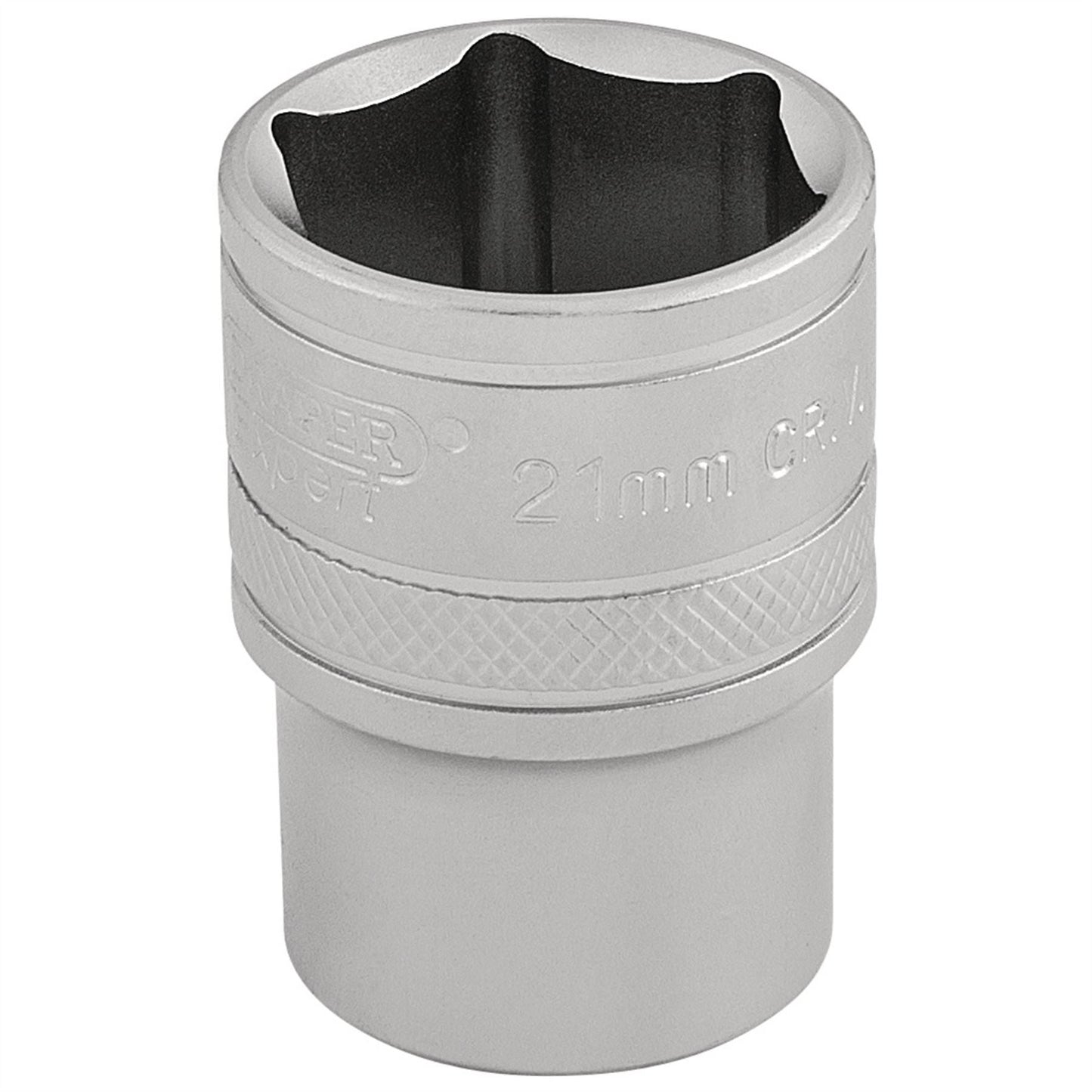 Draper 16612 6 Point Metric Socket 1/2" Sq. Dr. 21mm Draper