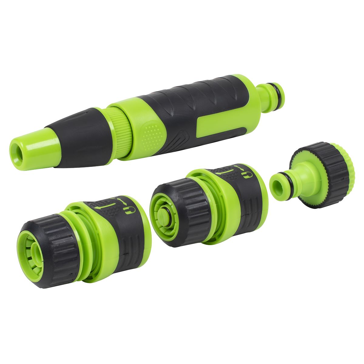 Sealey JS9611 Deluxe Hose Nozzle & Connector Set 4pc Sealey