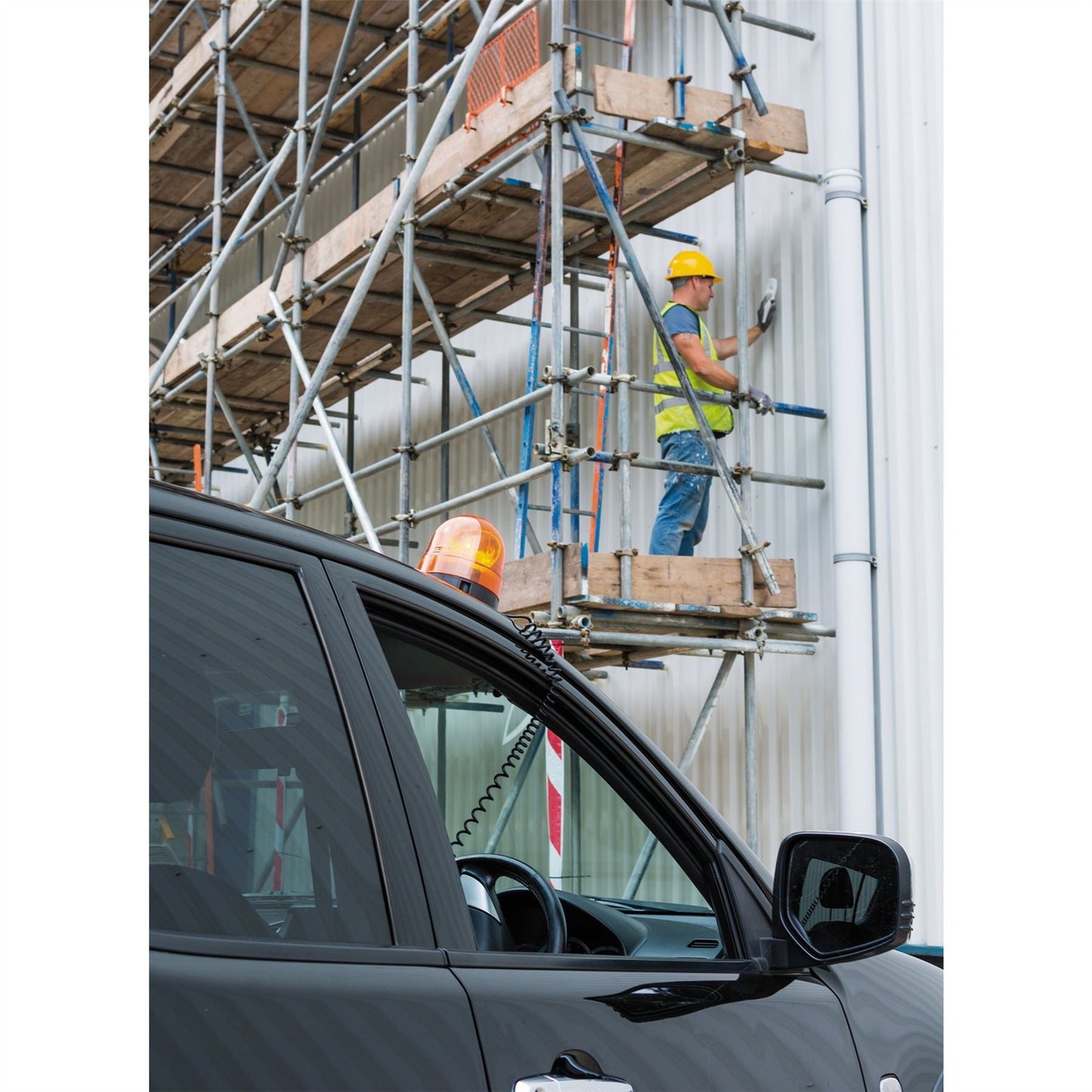 Draper 63878 12/24V Magnetic Base Rotating Beacon Draper