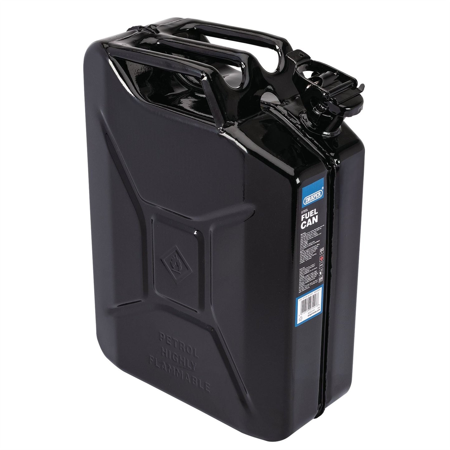 Draper 07257 Steel Fuel Can 20L Black Draper