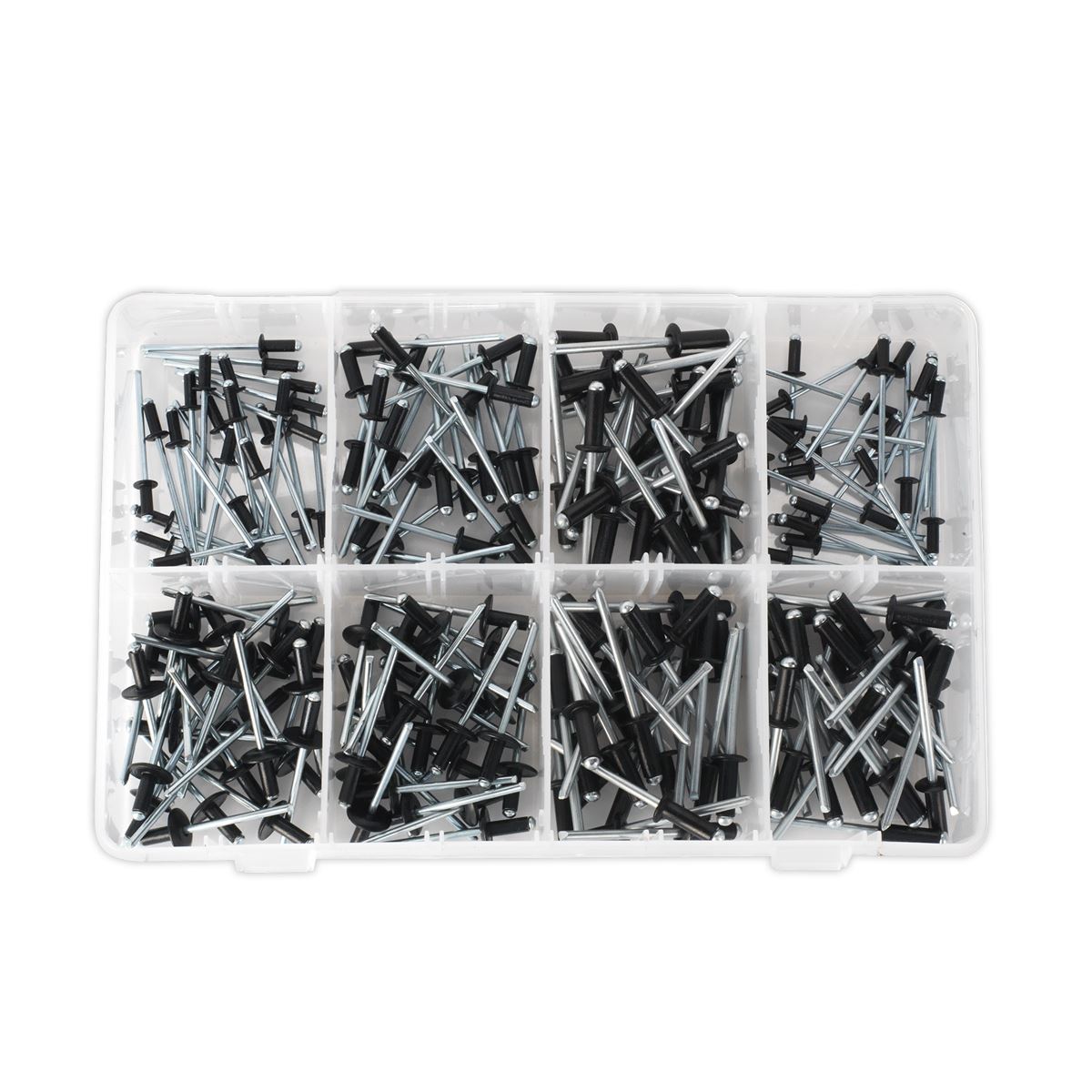 Sealey AB074BR Rivet Assortment 200pc Black Anodised Sealey
