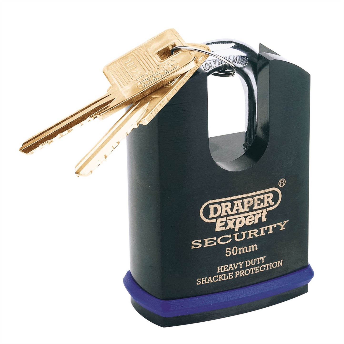 Draper 64197 Expert Heavy Duty Padlock and 2 Keys with Shrouded Shackle 50mm Draper