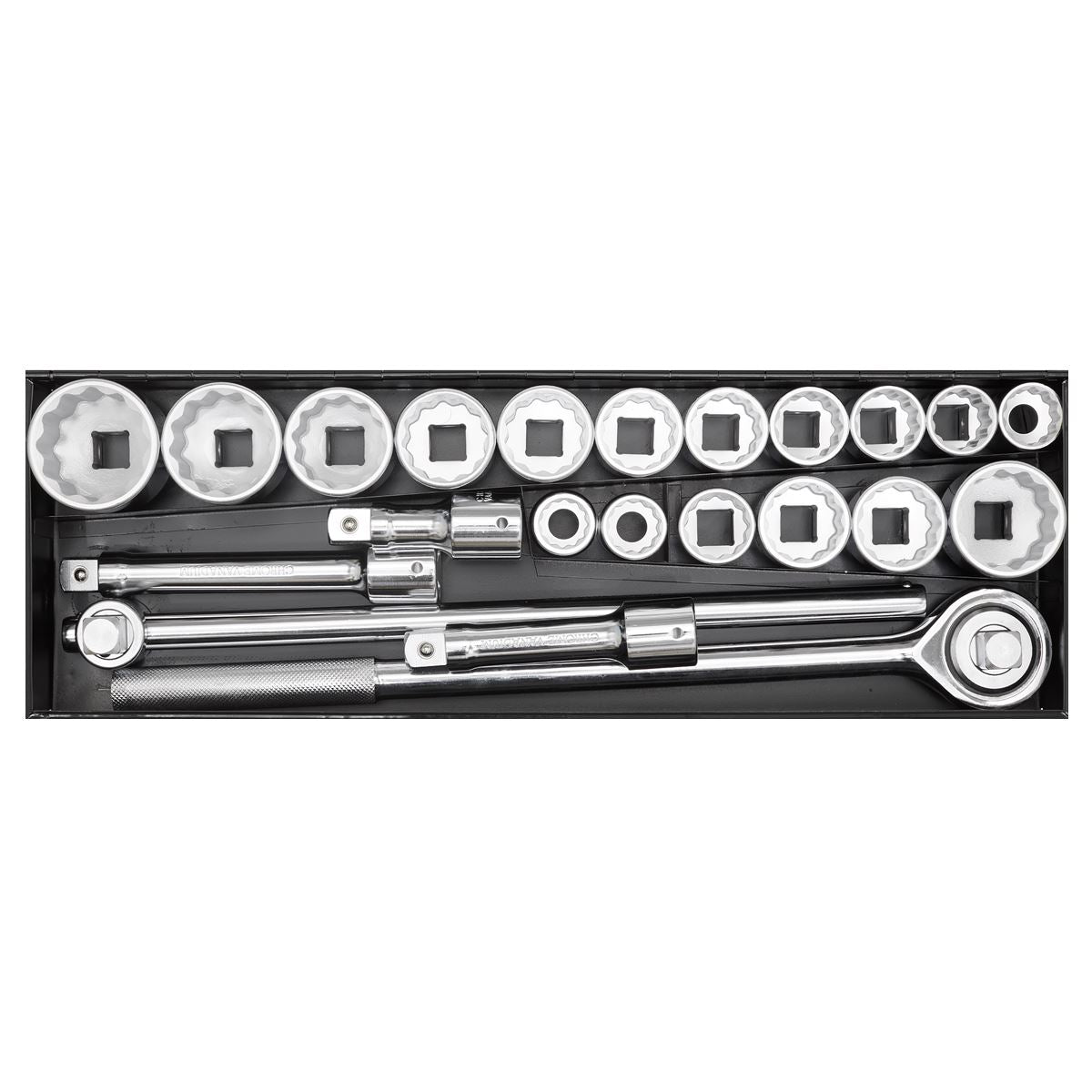 Sealey AK259/CRV Socket Set 22pc 3/4"Sq Drive 12-point WallDrive® Sealey