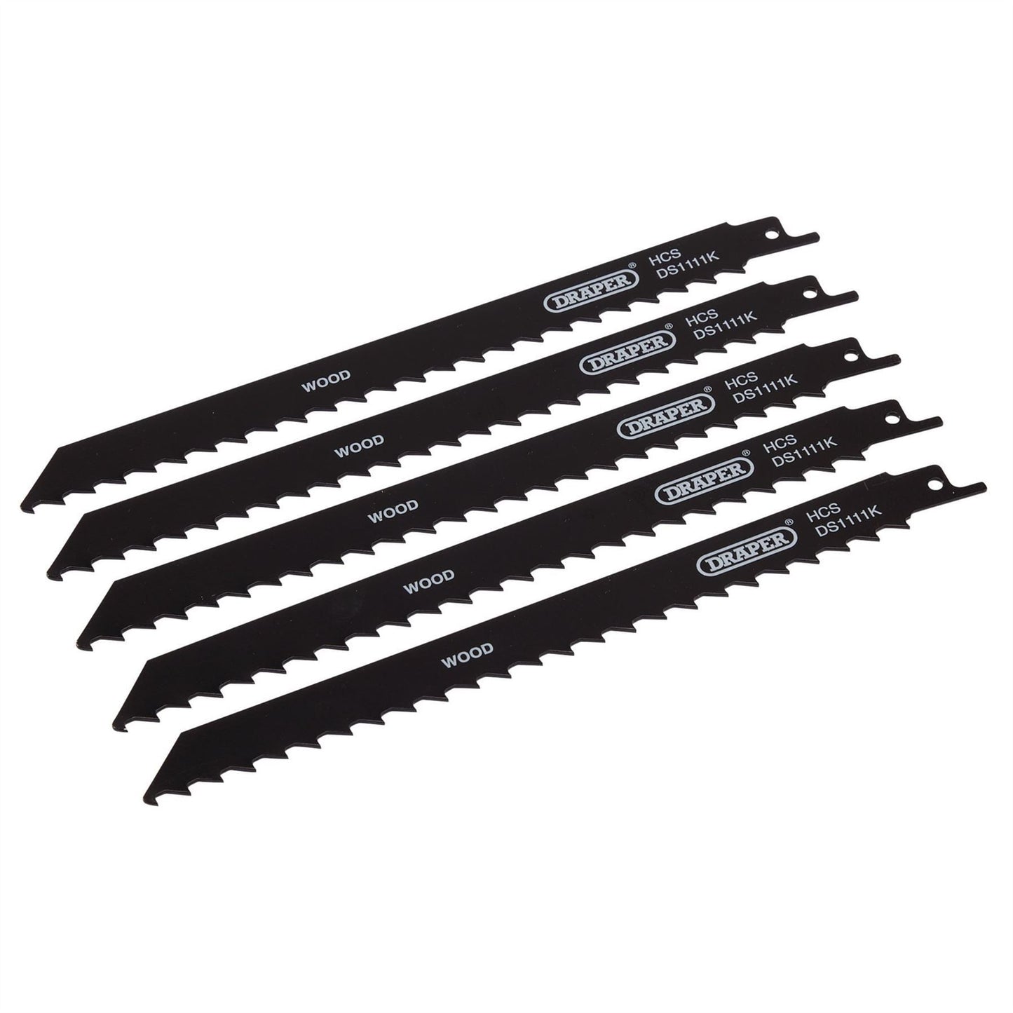 Draper 38589 Reciprocating Saw Blades for Wood and Plastic Cutting 225mm 3tpi Pack of 5 Draper