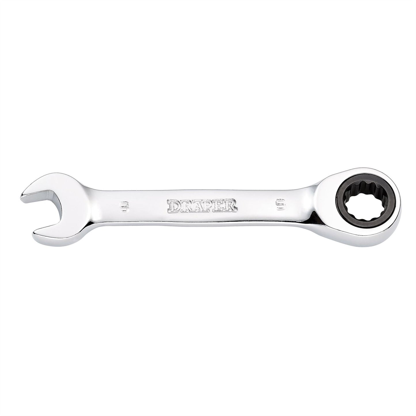 Draper 27851 HI-TORQ® Metric Stubby Ratchet Combination Spanner 9mm Draper