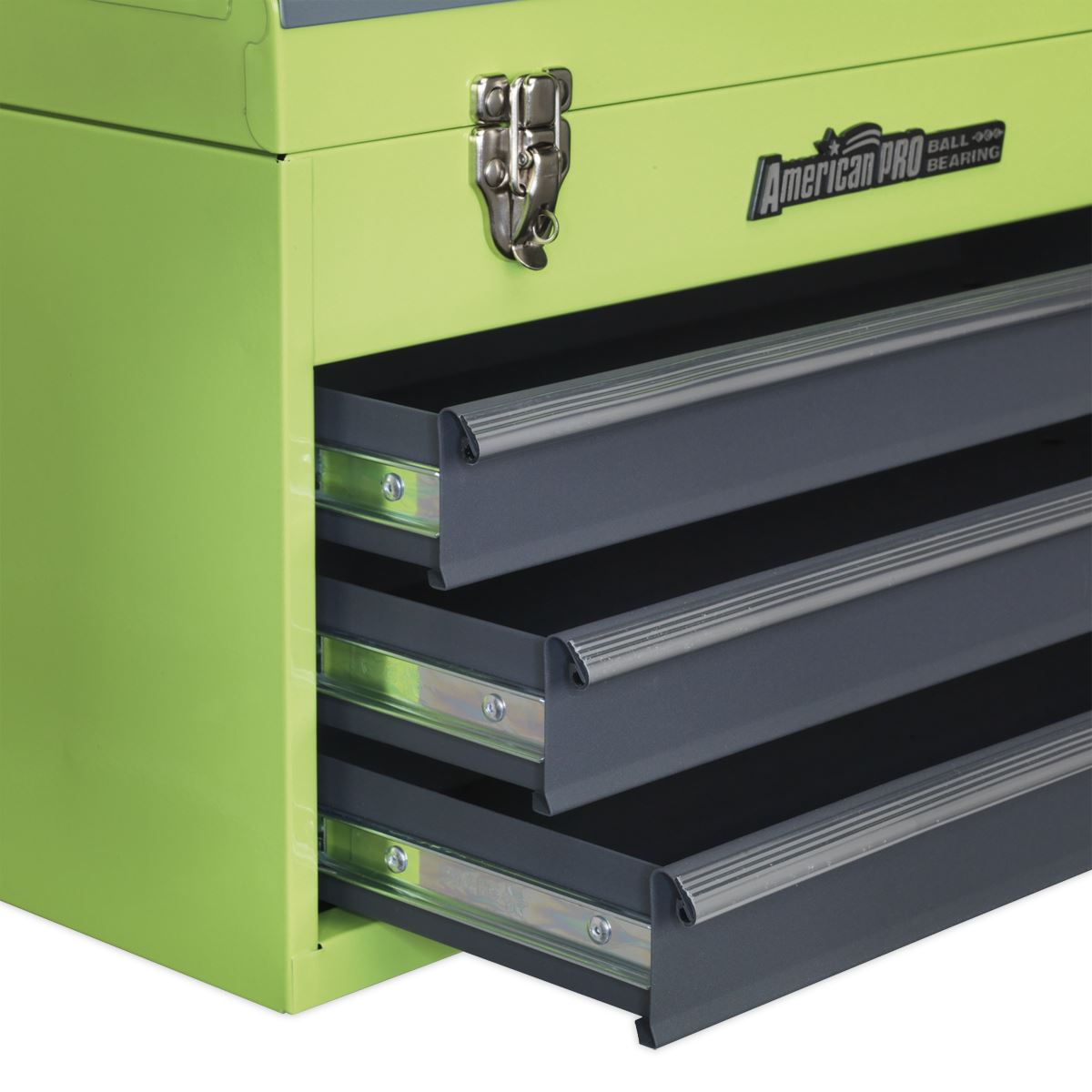 Sealey AP9243BBHV Tool Chest 3 Drawer Portable with Ball-Bearing Slides - Green/Grey Sealey