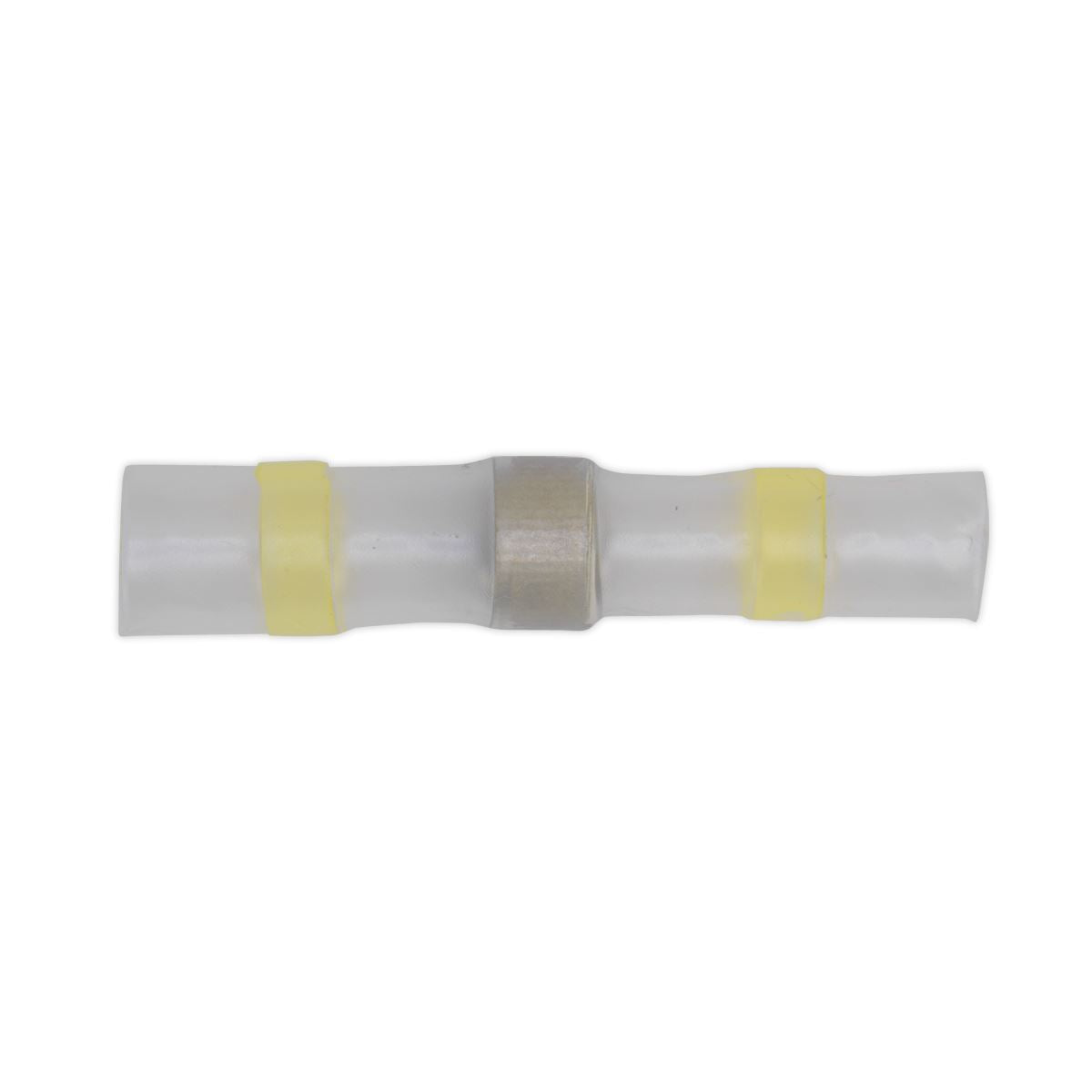 Sealey YTSSB25 Heat Shrink Butt Connector Solder Terminal 12-10 AWG Yellow Pack of 25 Sealey