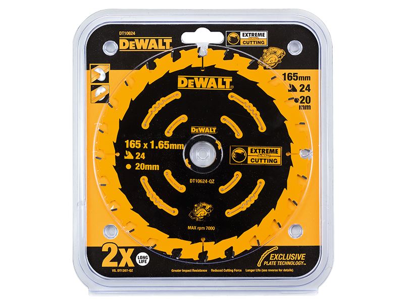 Dewalt Elite Series Framing Circular Saw Blade 165 X 20mm X 24t Dewalt