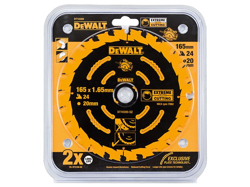 Dewalt Extreme Framing Circular Saw Blade 165 X 20mm X 24t Dewalt