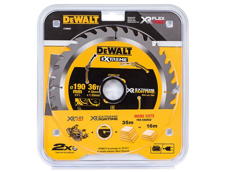 Dewalt Xr Flexvolt Circular Saw Blade 190 X 30mm X 36t Dewalt