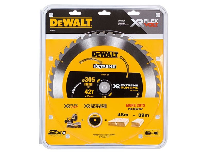 Dewalt Xr Flexvolt Mitre Saw Blade 305 X 30mm X 42t Dewalt