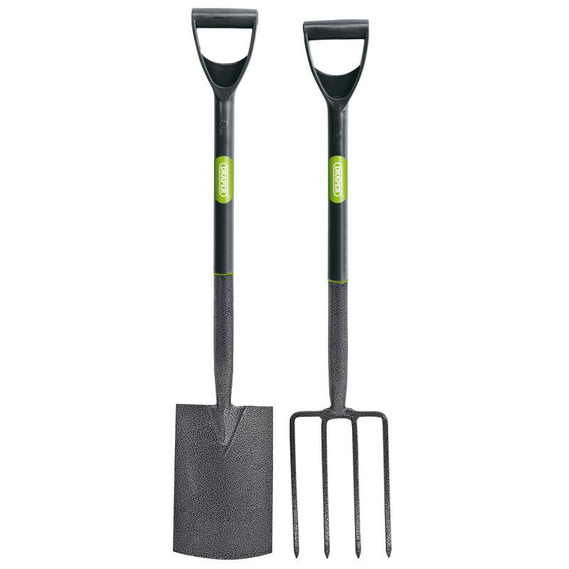 Draper Carbon Steel Garden Fork and Spade Set 83971 Draper