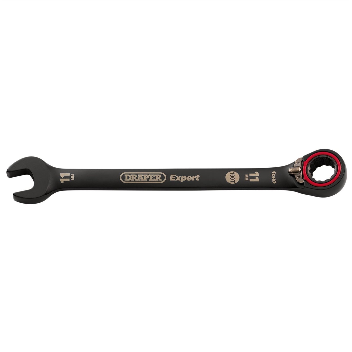 Draper 03901 Expert HI-TORQ® Metric Reversible Ratchet Combination Spanner 11mm Black Draper
