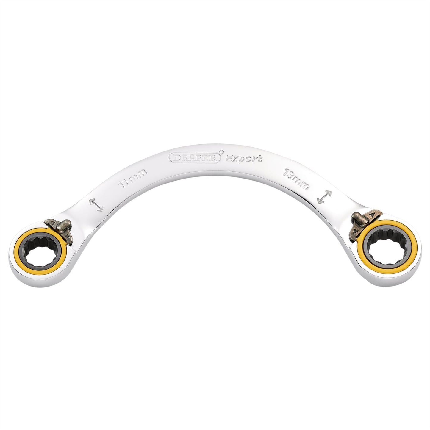 Draper 03934 Expert HI-TORQ® Double Ring Ratchet Half Moon Spanner 11 x 13mm Draper