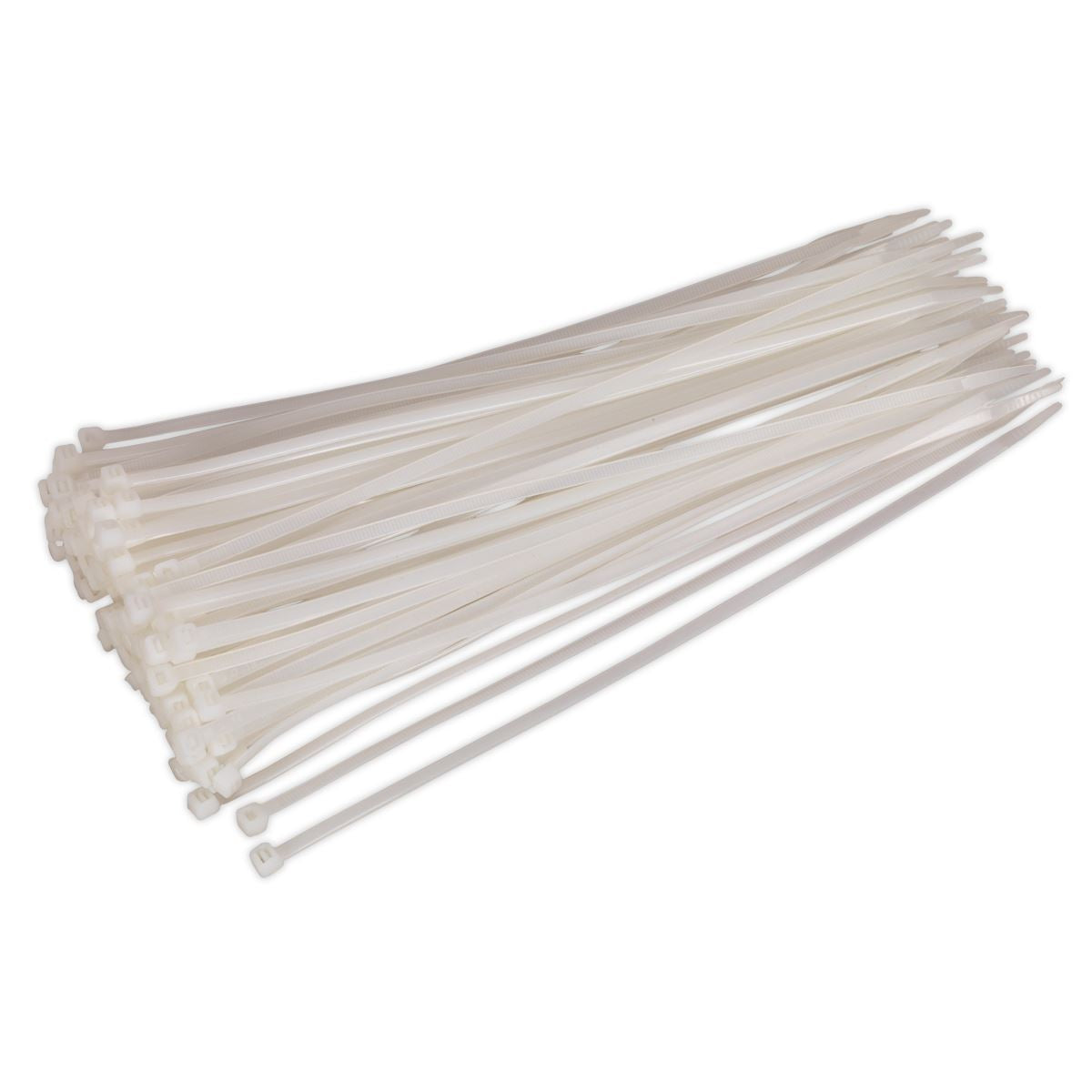 Sealey CT30048P100W Cable Tie 300 x 4.8mm White Pack of 100 Sealey