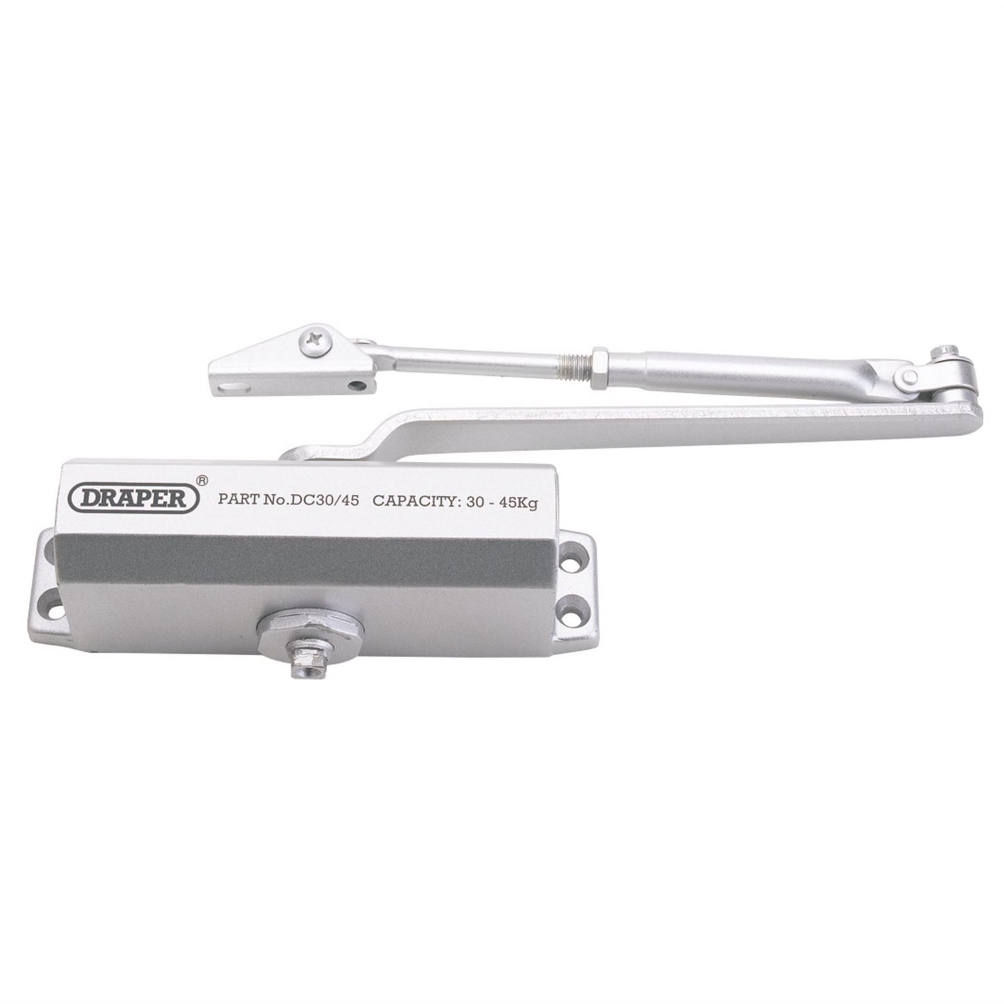 Draper 62893 Adjustable Automatic Door Closer for Doors Between 25kg and 45kg Draper