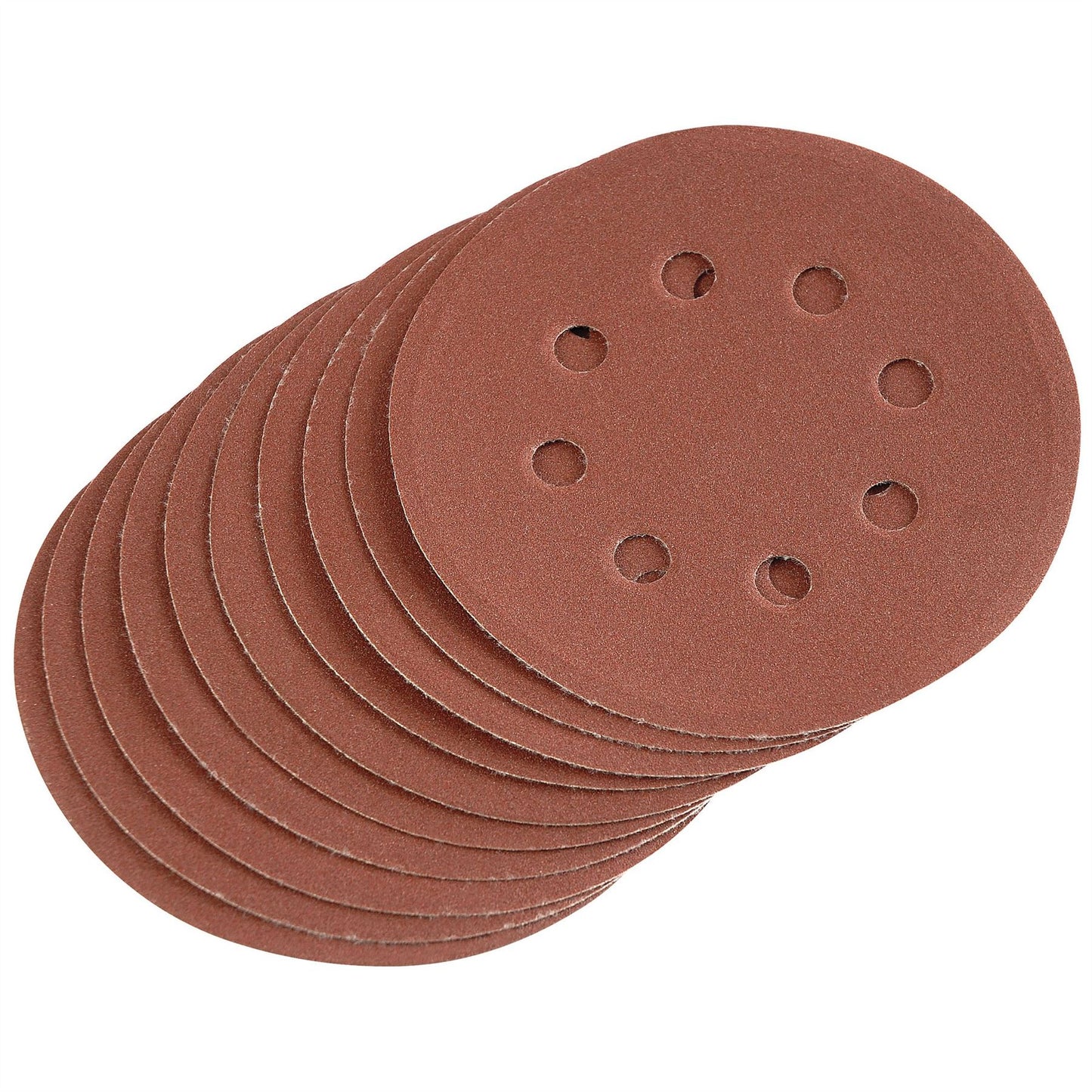 Draper 64040 Hook and Loop Sanding Discs 125mm 240 Grit Pack of 10 Draper