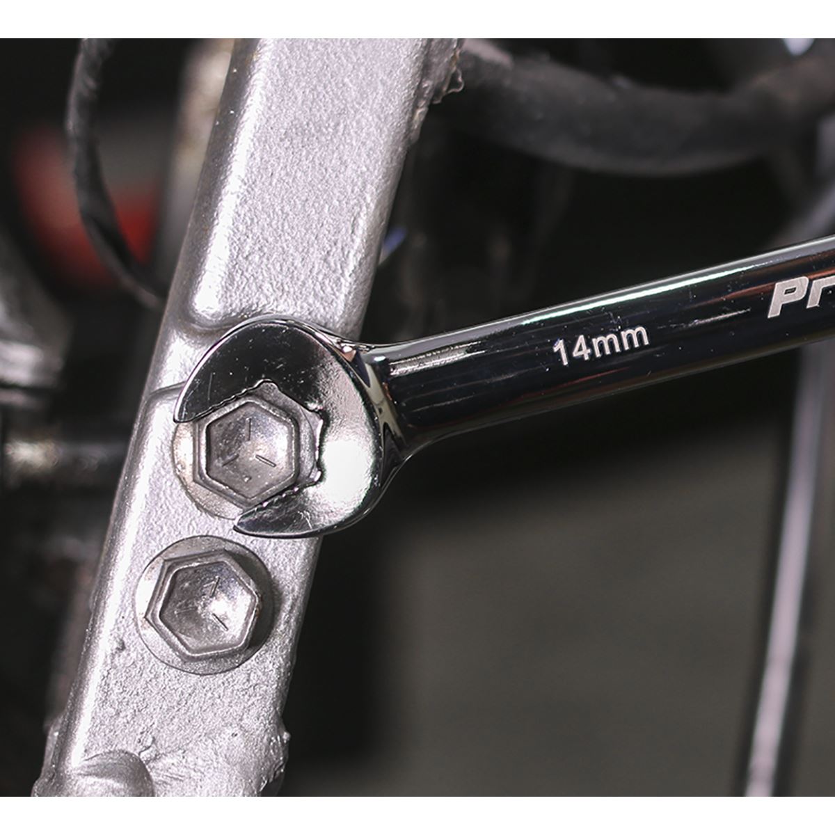 Sealey AK63914 Combination Ratchet Spanner Set 10pc Extra-Long Metric Sealey