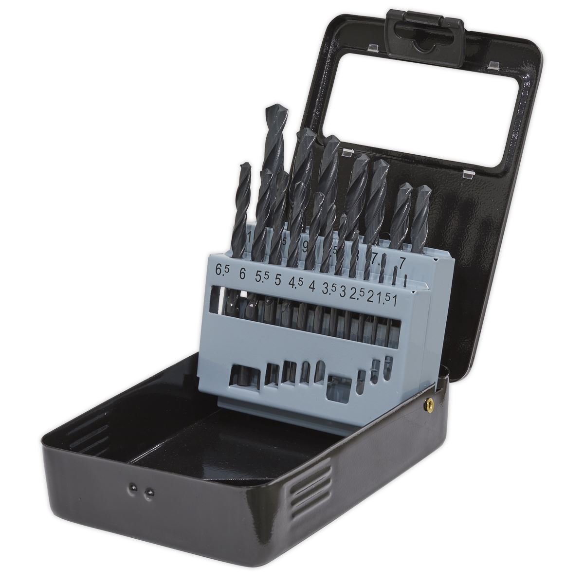Sealey DBS19RF HSS Roll Forged Drill Bit Set 19pc Ø1-10mm Sealey