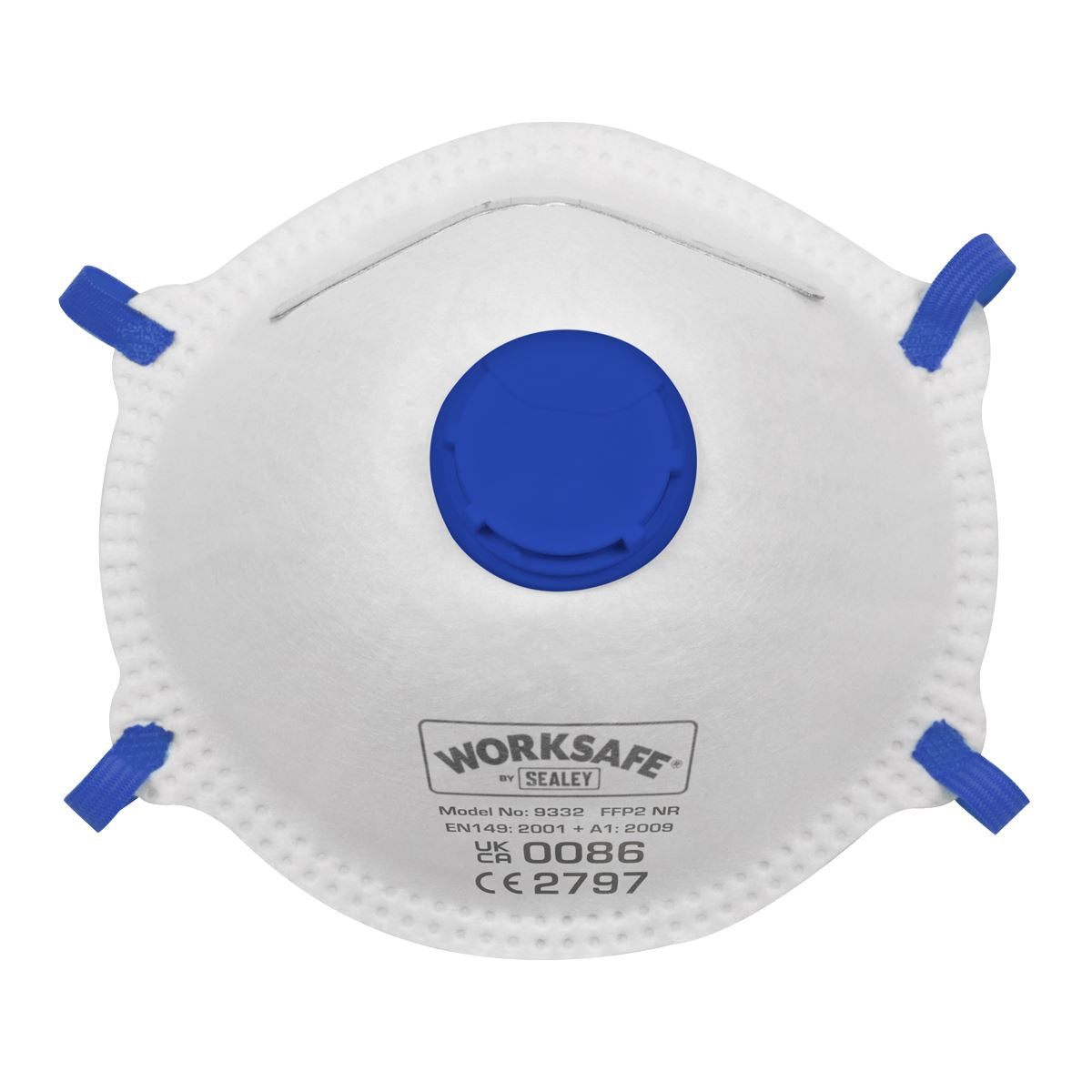 Sealey 9332/10 Cup Mask Valved FFP2 - Pack of 10 Sealey